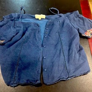 Crop top Denim Shirt